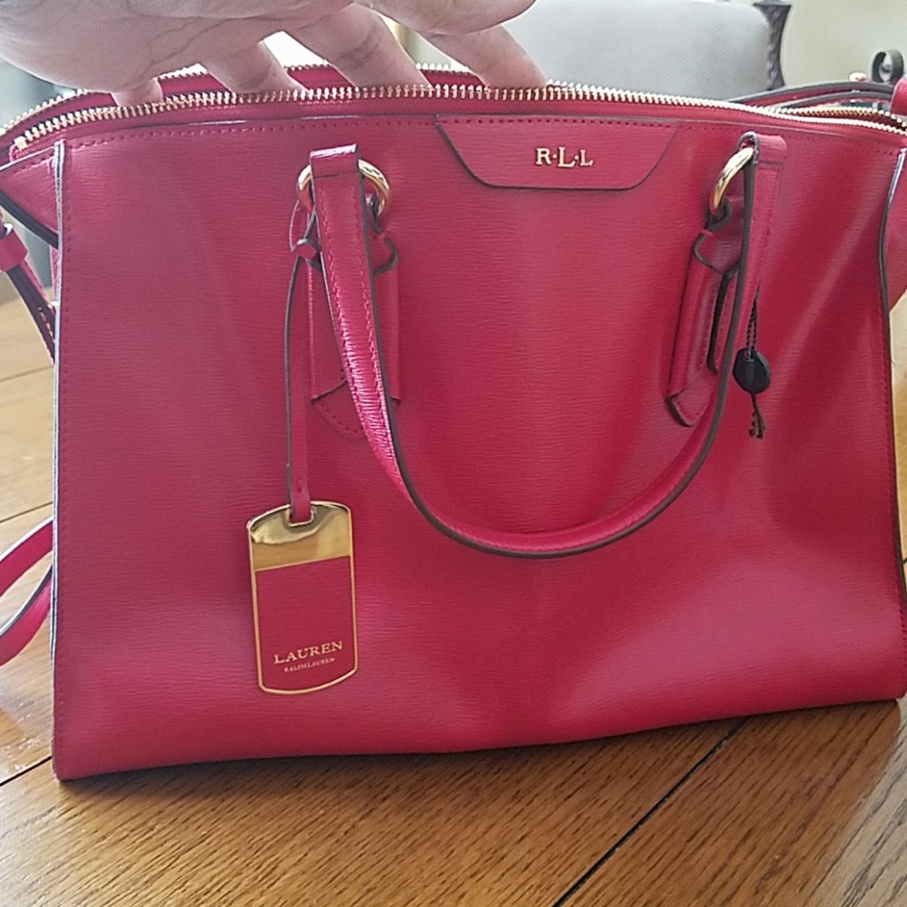 Stunning RED SAFFIANO Leather Bag